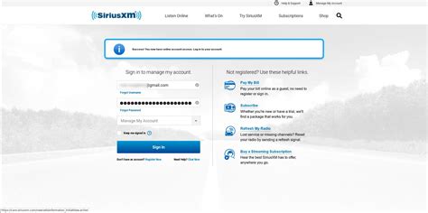 sxymrn|SXM Account Center .